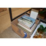 A box of various art books