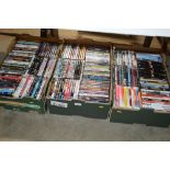 Three boxes of DVD's