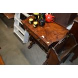 A 19th Century mahogany side table fitted single d