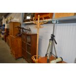 A bentwood hat and coat stand