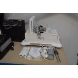 A Nintendo Wii and accessories