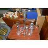 A collection of glassware to include decanter, lar