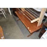 A reproduction mahogany coffee table