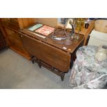 An oak gate leg table