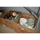 Two boxes of kitchenalia