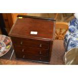 A Victorian mahogany three drawer dressing table t