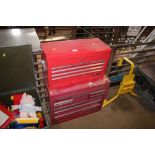A metal multi drawer tool box