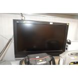 A Panasonic Viera flat screen television with remo