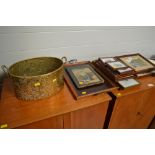 A quantity of various pictures and prints; copper