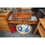 A Victorian mahogany washstand fitted two drawers