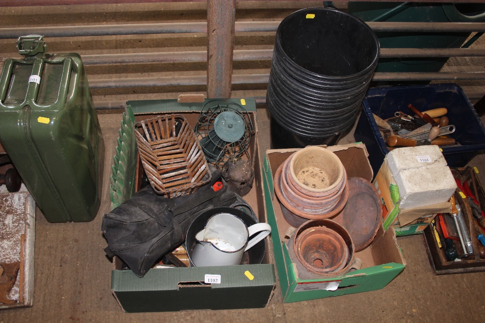 A quantity of various planters and garden relating