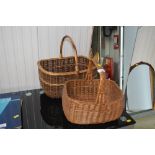 Two wicker baskets