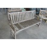 A teak garden bench AF