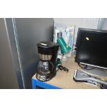 A Swan coffee maker; together with a desk lamp; Ho