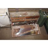 A carpenters tool box and contents