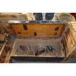 A Carpenter's tool chest and part contents