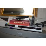 A Sony DVD player; together with a Freeview box et