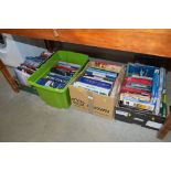 Four boxes of various books