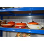 A quantity of Le creuset and other cooking ware