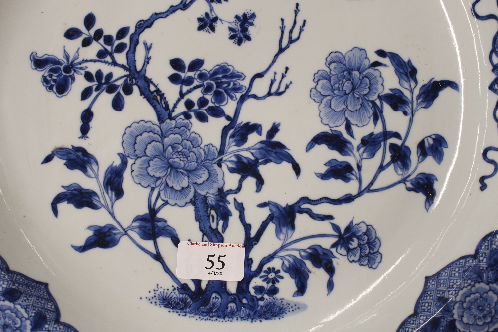 A 19th Century Chinese shallow dish, having floral decoration, 39cm dia., AF - Image 3 of 9