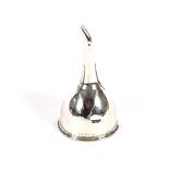 A Georgian silver wine funnel, London 1799