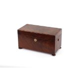 A 19th Century Victorian mahogany rectangular two compartment tea caddy, 32cm wide