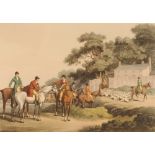 La Chassau Renard, coloured fox hunting print