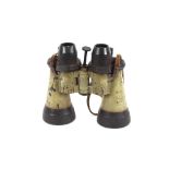 A German U-boat 7x50 blc binoculars, rubber armour intact; together with a German World II North Sea