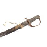 A 19th Century sabre, having basket hilt, 96cm long overall, AF