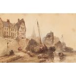 Paul Marny, study of Chateauneuf, Brittany; and companion Vannes, Brittany, signed watercolours, a