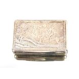 A mid 19th Century Russian silver box,  marked for St. Petersburg Imperial Goldsmith, Andrei
