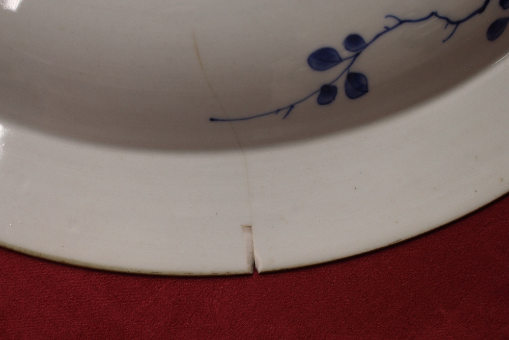 A 19th Century Chinese shallow dish, having floral decoration, 39cm dia., AF - Image 8 of 9