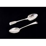 A George III Old English pattern tablespoon, by Peter and William Bateman, London 1797; and a George