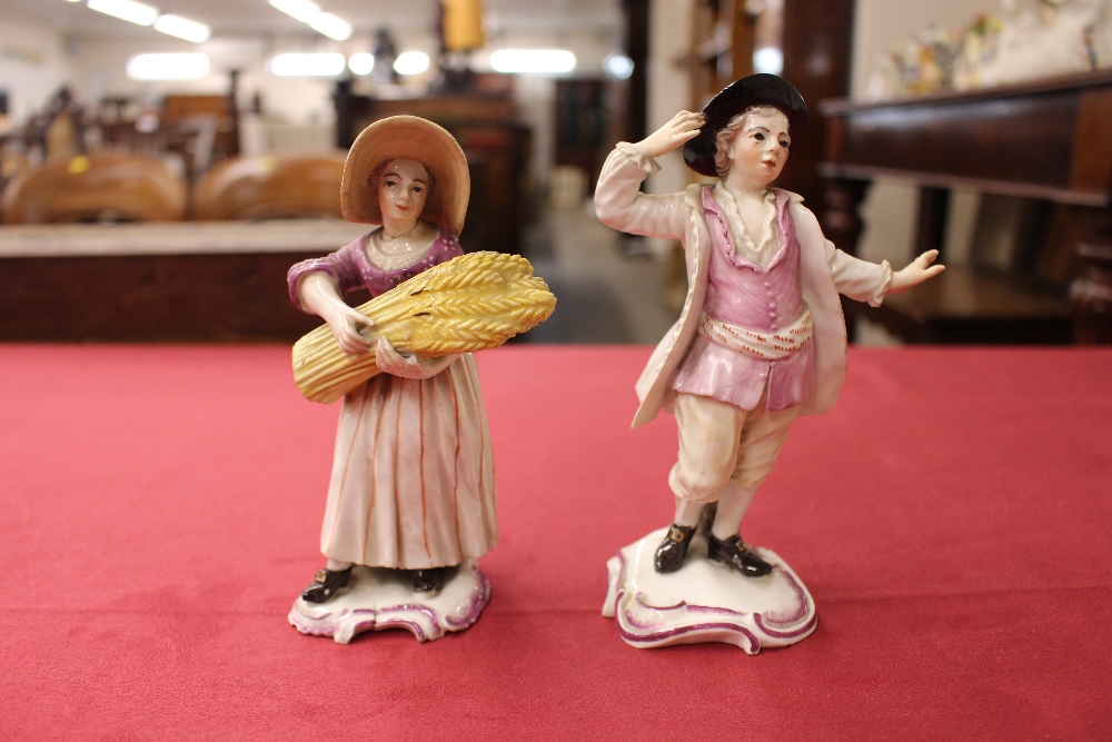 A collection of eleven English and Continental porcelain figures, some AF - Image 10 of 13