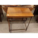 A 19th Century mahogany rectangular occasional table, raised on spindle supports united by