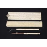 An ivory sector, and other drawing instruments