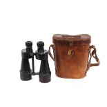 A pair of Bino Prism No.5 Model Mark 2 x7 binoculars, cased