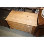 A pine storage box
