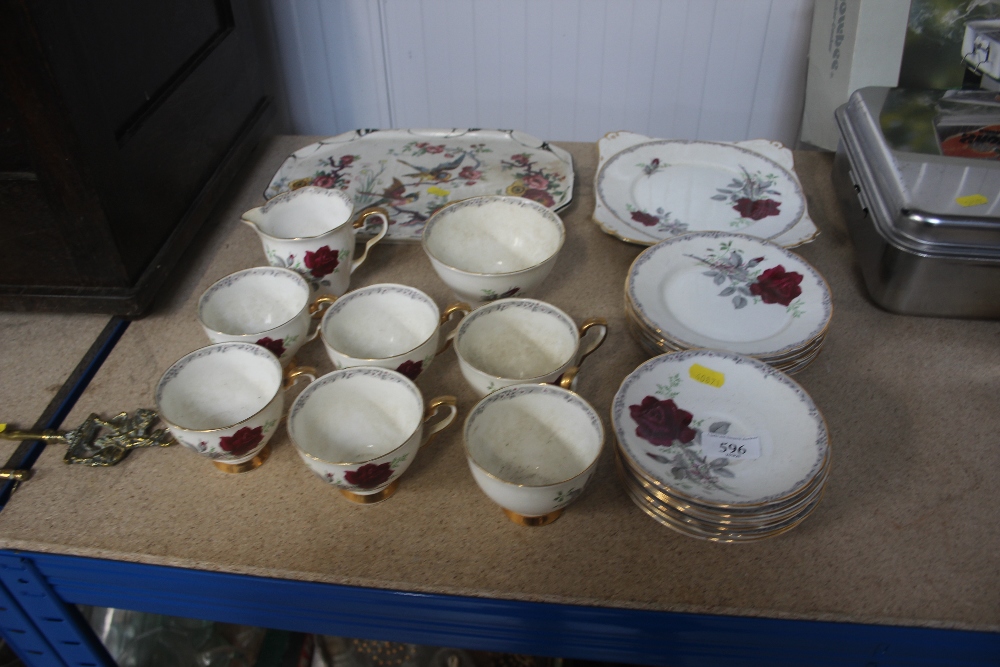 A quantity of floral decorated tea ware etc.