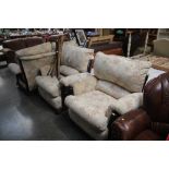 A three piece suite comprising of two seater sette