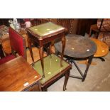 Three mahogany and glass topped occasional tables