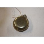 A continental white metal Hunter pocket watch