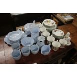 A quantity of Johnson Bros fruit decorated teaware