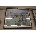 A coloured print entitled "Mackeson Gold Cup Chel