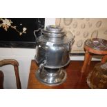 A Jolly stainless steel urn