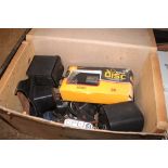 A Kodak box and contents of cameras