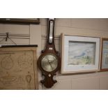 A 19th Century rosewood cased barometer