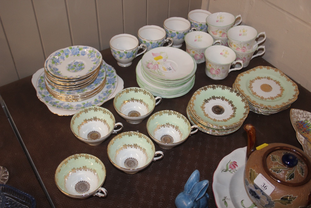 Three various part teasets to include Royal Grafto