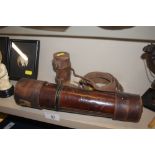 A leather mounted telescope by R & J Beck of Londo