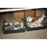 Two boxes of various china and ornaments